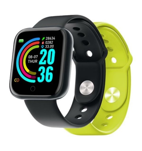 Nilox NXSWTRAILBANDYL smartwatche et montre de sport 3,66 cm (1.44") Numérique 240 x 240 pixels Écran tactile Noir