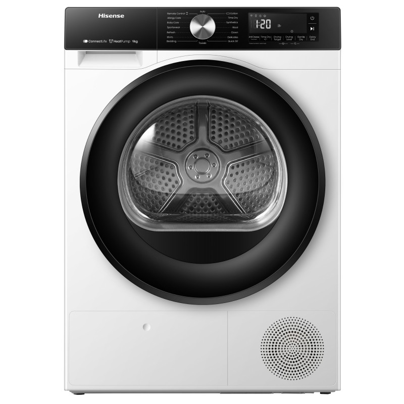 Hisense DH3S902BW3 asciugatrice Libera installazione Caricamento frontale 9 kg A+++ Bianco