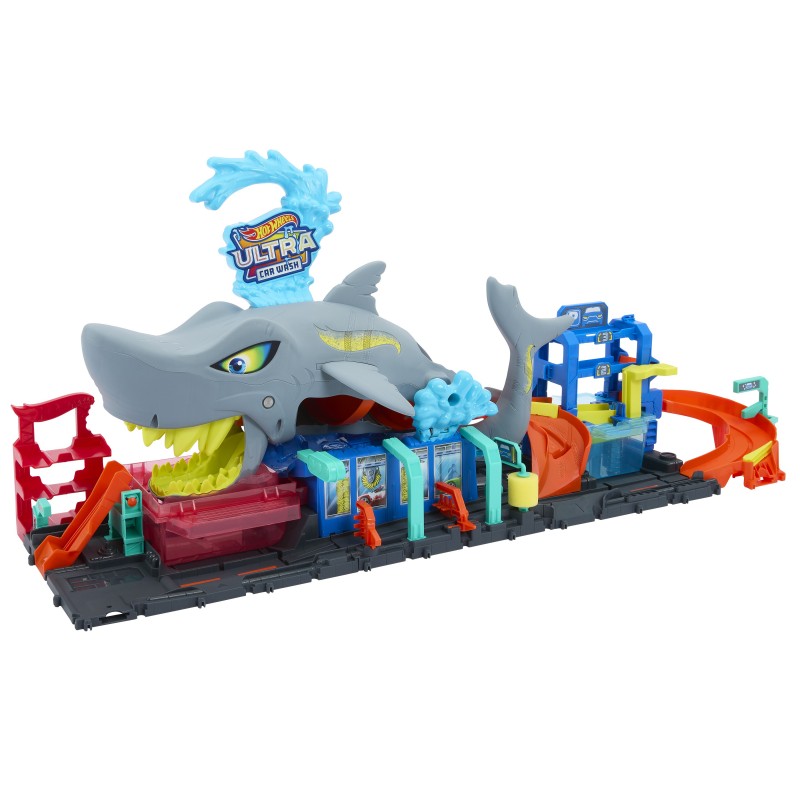 Hot Wheels City Ultra Shark Car Wash, playset