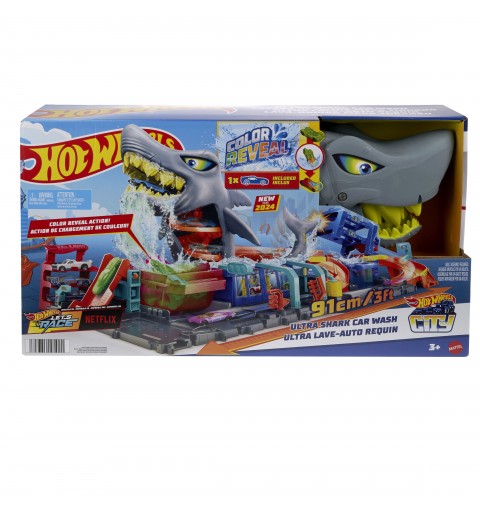 Hot Wheels City Ultra Shark Car Wash, playset