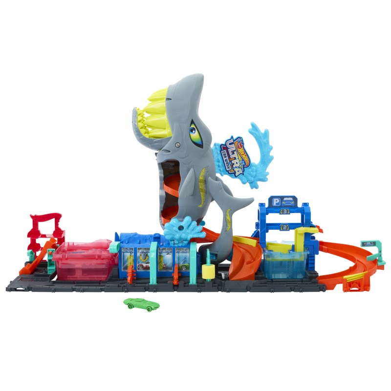 Hot Wheels City Ultra Shark Car Wash, playset