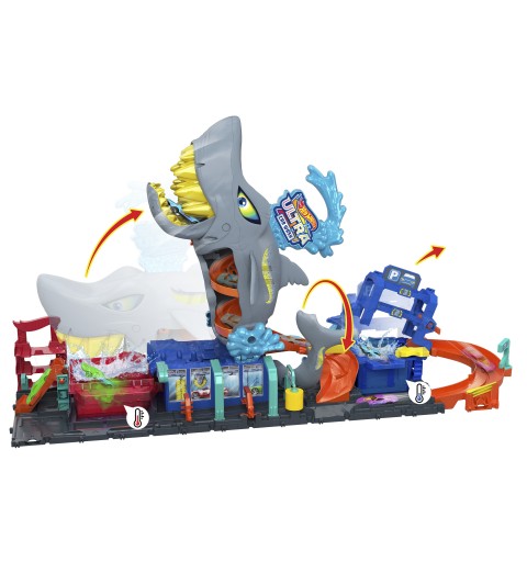 Hot Wheels City Ultra Shark Car Wash, playset