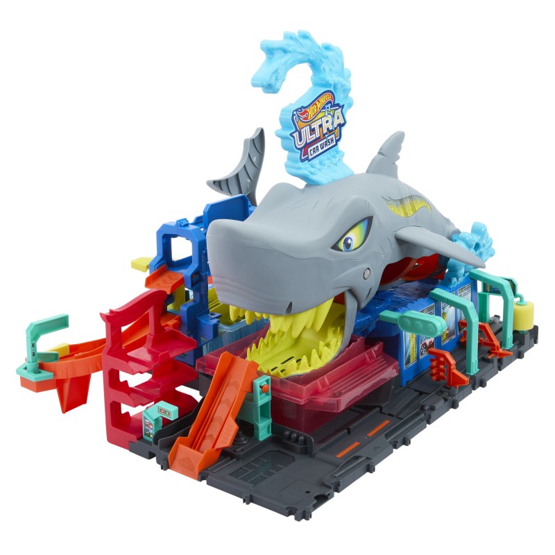 Hot Wheels City Ultra Shark Car Wash, playset