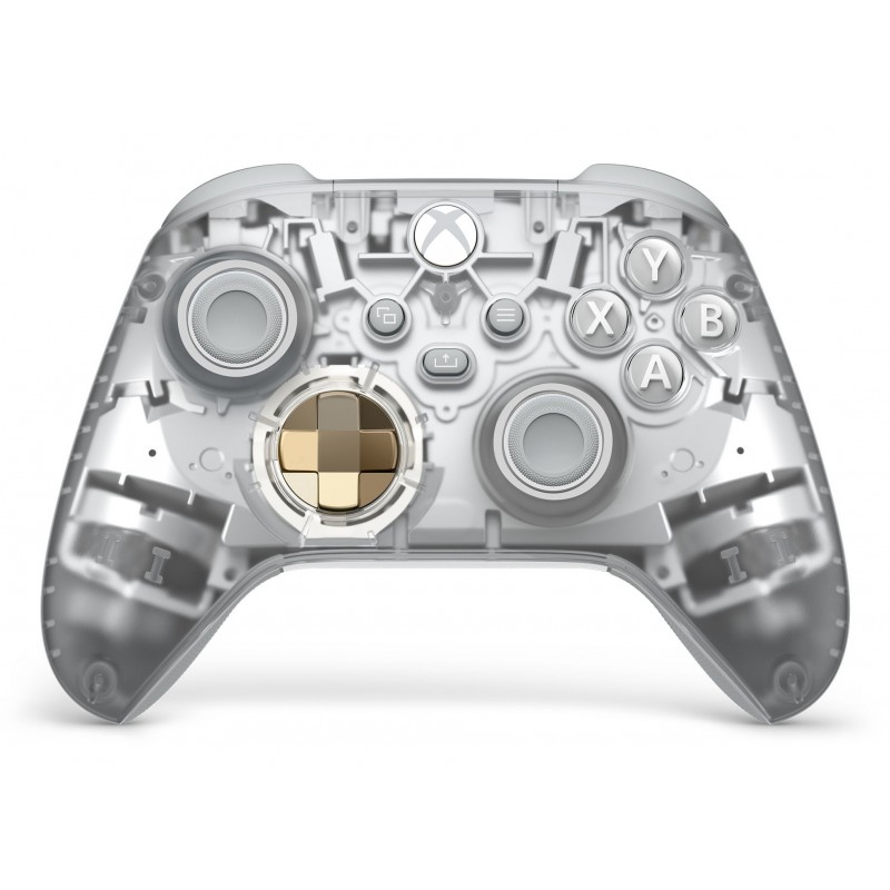 Microsoft Ghost Cipher Oro, Gris claro, Transparente Bluetooth USB Gamepad Analógico Digital Android, PC, Xbox One, Xbox Series