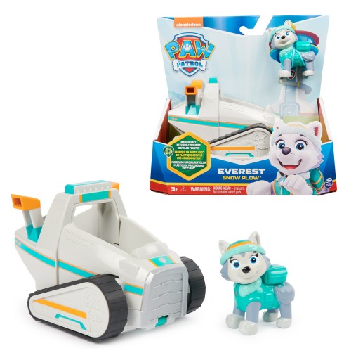 PAW Patrol - Pat Patrouille - VÉHICULE FIGURINE EVEREST- Voiture 15 cm Figurine Pat Patrouille À Collectionner - Pat Patrouille