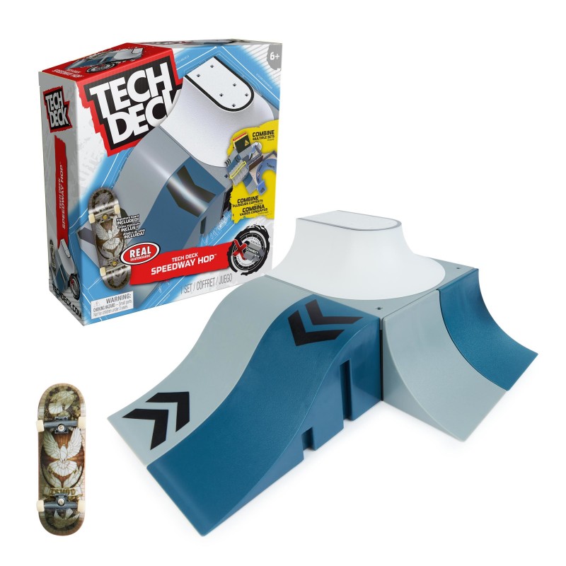 Tech Deck - FINGER SKATE - Starter Set X-Connect Skate Park 100% Modulable À Construire Et Personnaliser + 1 Finger Skate