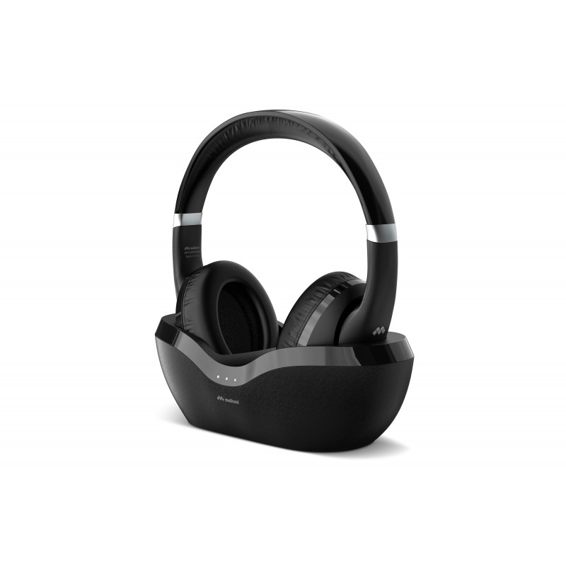 Meliconi 497338 auricular y casco Auriculares Inalámbrico y alámbrico Diadema TV Bluetooth Base de carga Negro