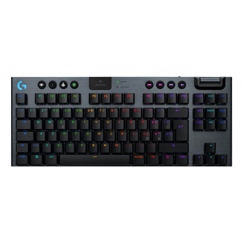 Logitech G G915 X LIGHTSPEED Tastatur Gaming USB + RF Wireless + Bluetooth QWERTY Italienisch Schwarz