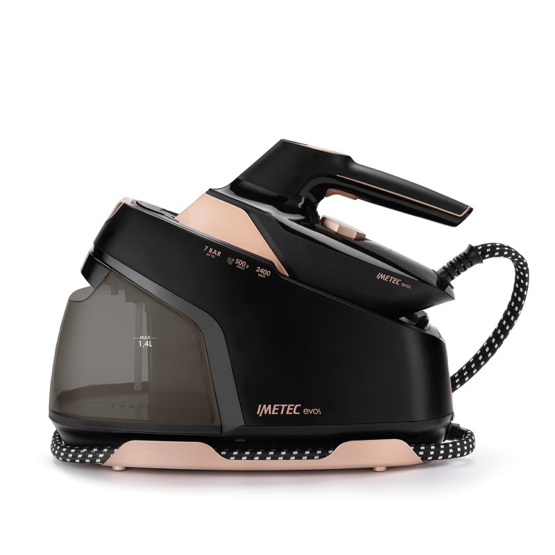 Imetec Evos 2400 W Infinity Glide soleplate Black, Rose gold