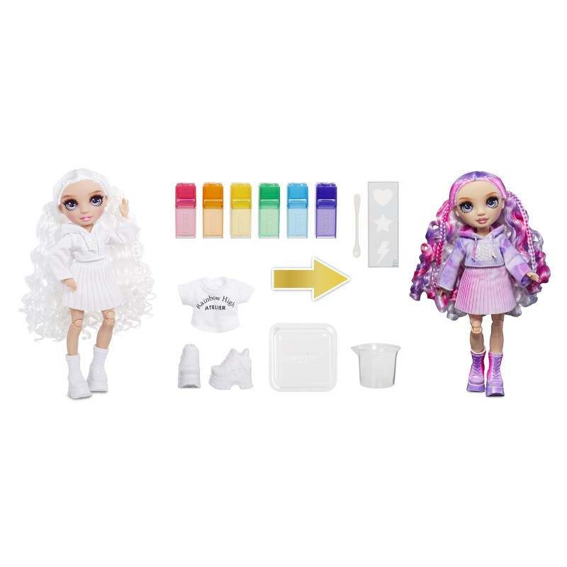 Rainbow High WaterColor & Create Dolls- Purple Eyes