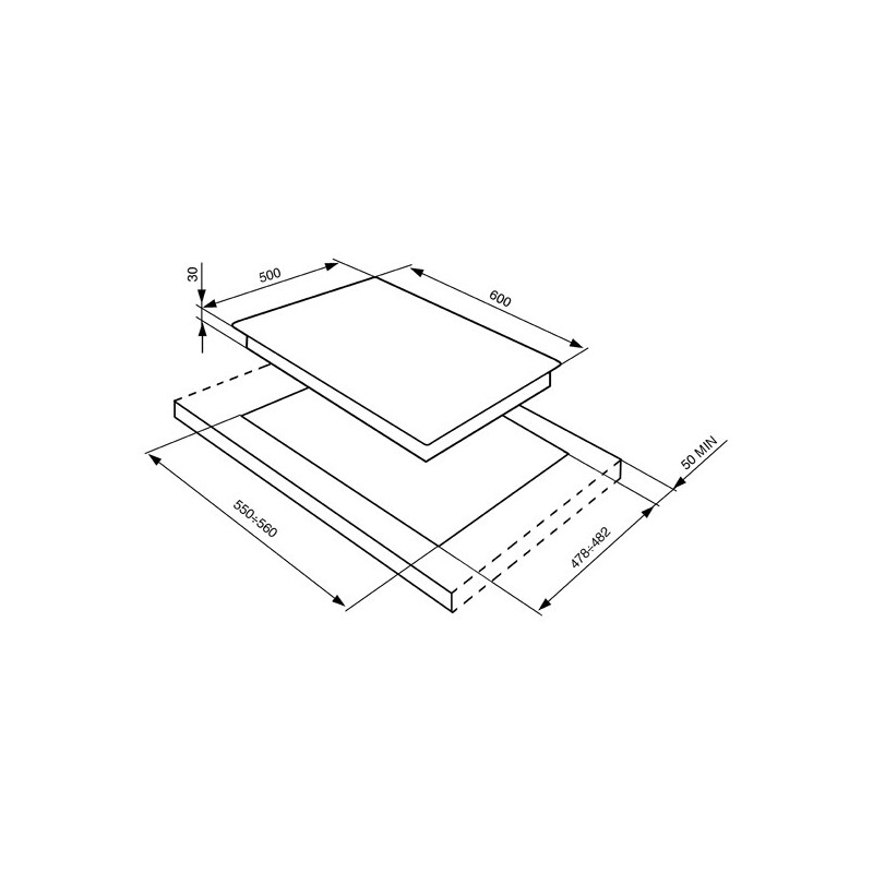 Smeg SR764PO hob Cream Built-in Gas 4 zone(s)