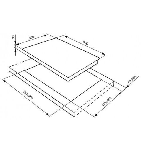 Smeg SR764PO hob Cream Built-in Gas 4 zone(s)