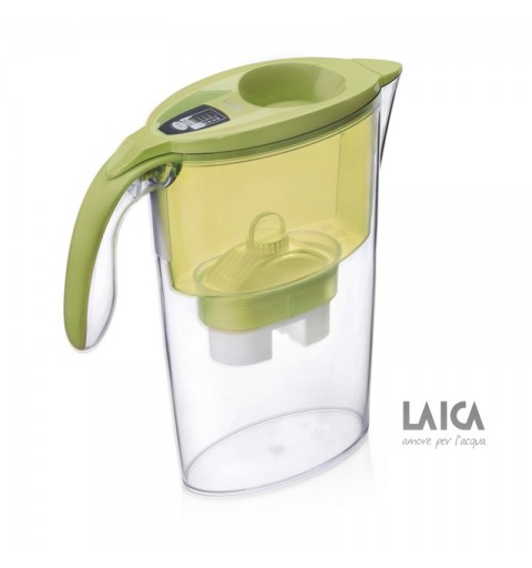 Laica Stream Line Caraffa filtrante 2,3 L Verde, Trasparente