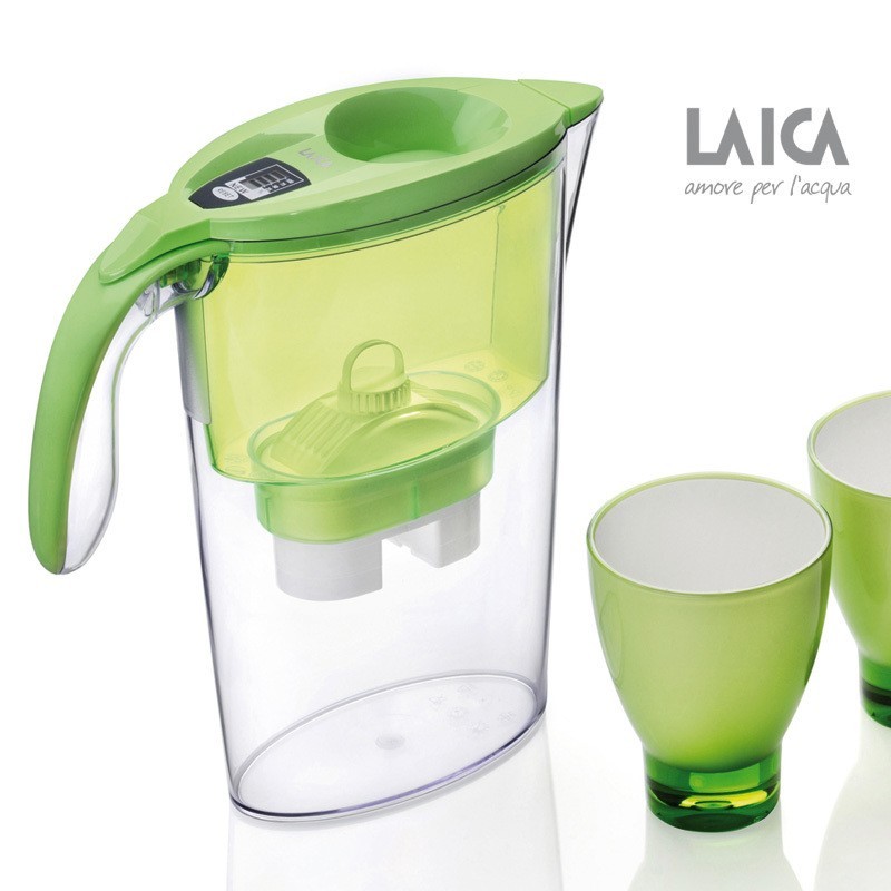 Laica Stream Line Caraffa filtrante 2,3 L Verde, Trasparente