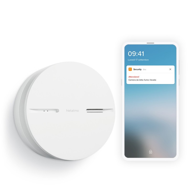 Netatmo Smart Smoke Alarm Photoelectrical reflection detector Wireless connection