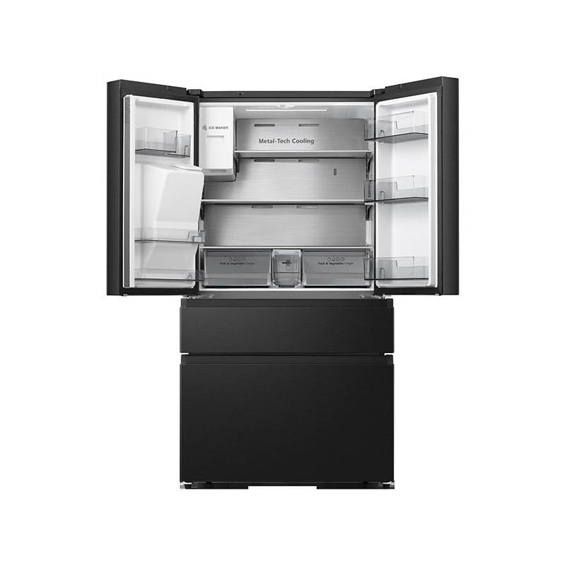 Hisense RF728N4SAFE frigo américain Pose libre 560 L E Noir