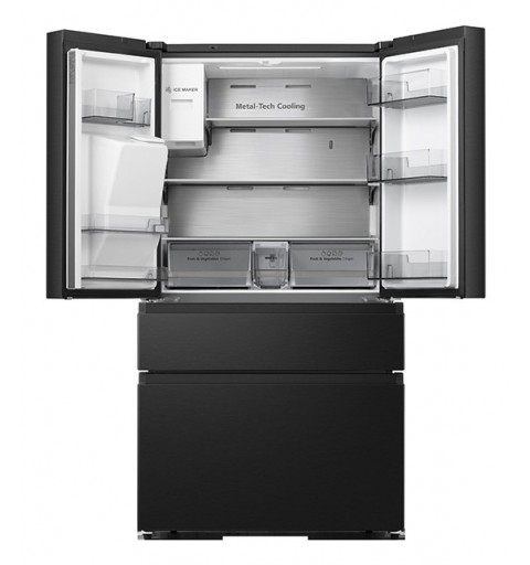 Hisense RF728N4SAFE frigo américain Pose libre 560 L E Noir