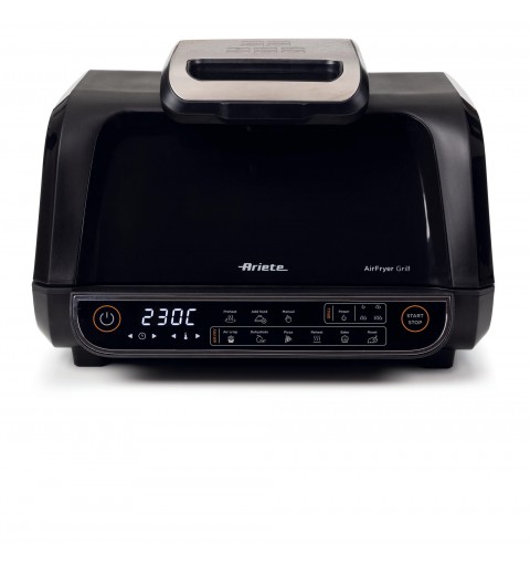 Ariete 4635 Air Fryer Grill, Friggitrice ad aria e Griglia, Bistecchiera,1700W, Capacità 8L, Friggi e Griglia, 8 funzioni di