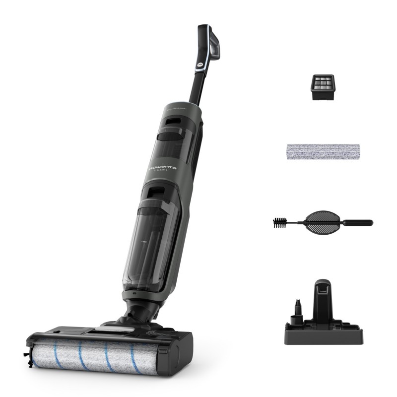 Rowenta X-Clean 4 GZ5035WO aspirateur balai et balai électrique Batterie Sec&humide mousse Sans sac 200 W Gris