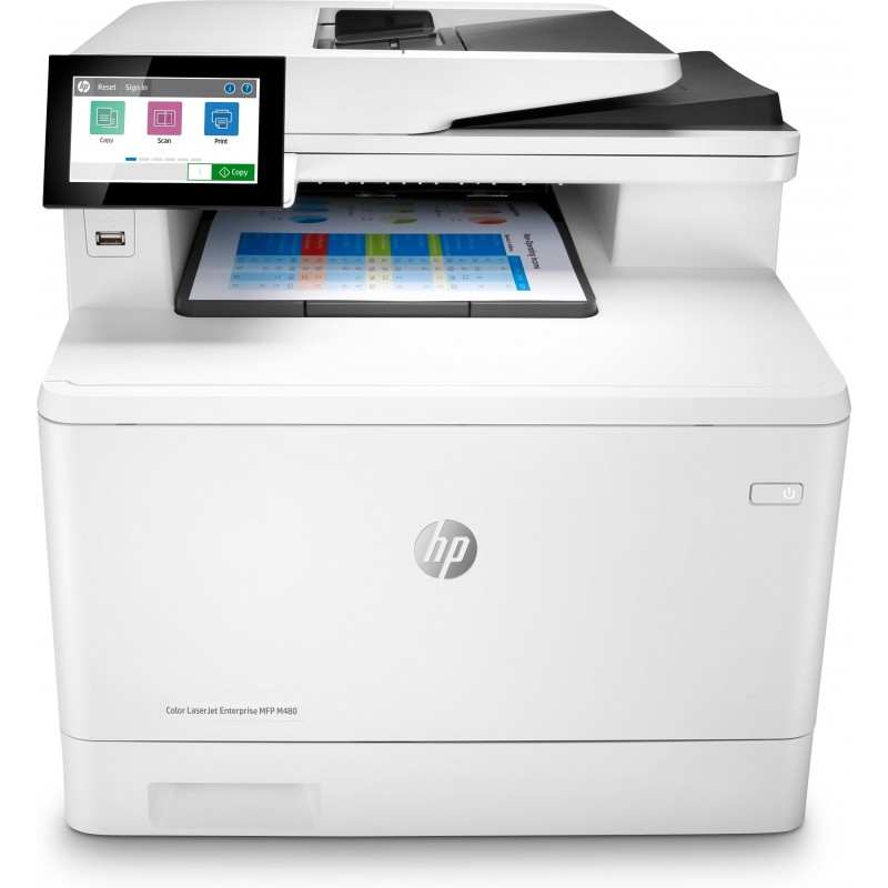 HP Color LaserJet Enterprise MFP M480f, Farbe, Drucker für Kleine mittelständische Unternehmen, Drucken, Kopieren, Scannen,