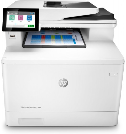 HP Color LaserJet Enterprise Impresora multifunción M480f, Color, Impresora para Empresas, Imprima, copie, escanee y envíe por