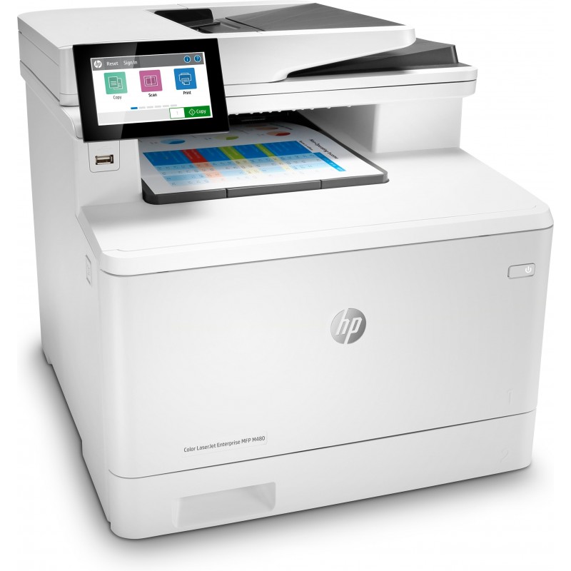 HP Color LaserJet Enterprise Impresora multifunción M480f, Color, Impresora para Empresas, Imprima, copie, escanee y envíe por