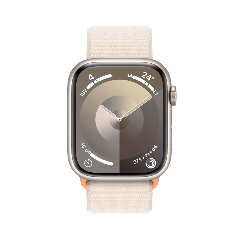 Apple Watch Series 9 45 mm Digital 396 x 484 Pixeles Pantalla táctil Beige Wifi GPS (satélite)