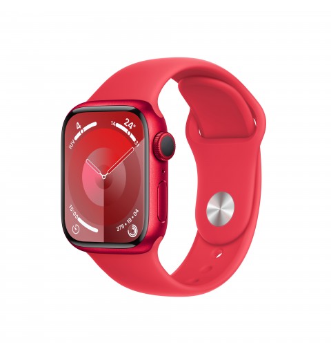 Apple Watch Series 9 GPS 41mm (PRODUCT)RED Aluminium Case with (PRODUCT)RED Sport Band - S M