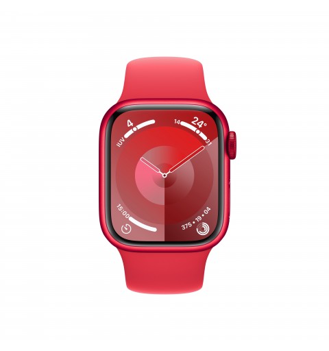 Apple Watch Series 9 GPS 41mm (PRODUCT)RED Aluminium Case with (PRODUCT)RED Sport Band - S M