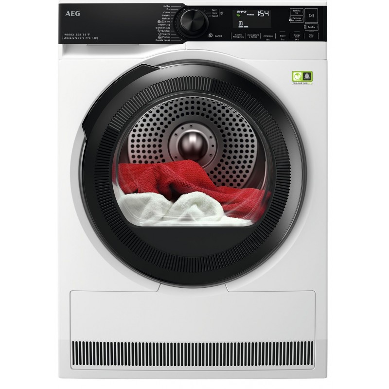 AEG Series 9000 TR9H83AAY asciugatrice Libera installazione Caricamento frontale 8 kg A+++ Bianco