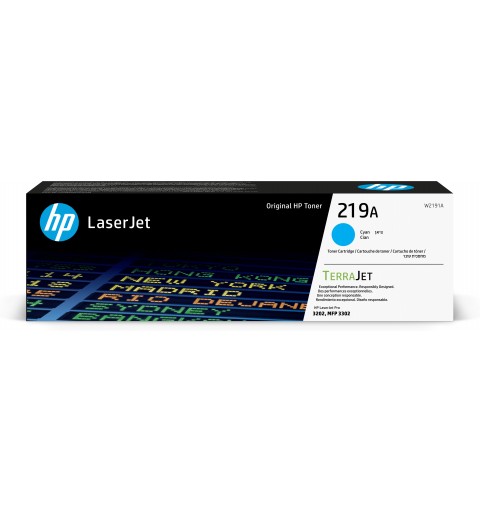 HP 219A Cyan Original LaserJet Toner Cartridge