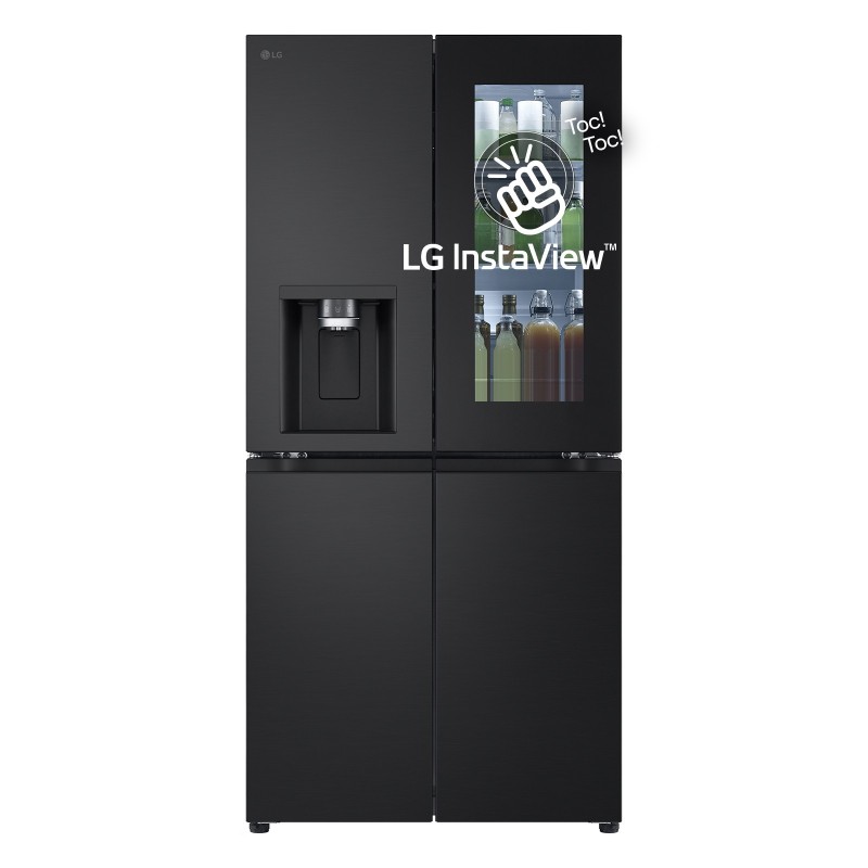 LG InstaView GMG860EPBE side-by-side refrigerator Freestanding 508 L E Black