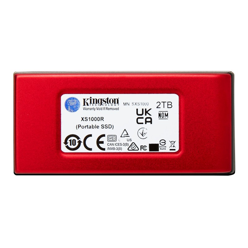 Kingston Technology 2TB XS1000 Red External USB 3.2 Gen 2 Portable Solid State Drive