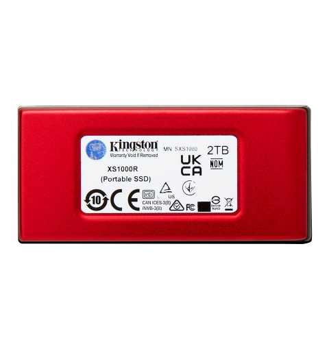 Kingston Technology 2TB XS1000 Red External USB 3.2 Gen 2 Portable Solid State Drive