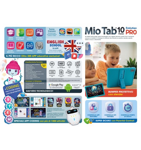 Lisciani Hi Tech Educativo Mio Tab 10” Evolution Pro Children's tablet