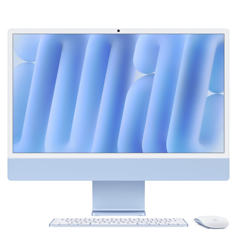 Apple iMac 24-inch with Retina 4.5K display M4 chip with 10‑core CPU and 10‑core GPU, 16GB, 256GB SSD - Blue