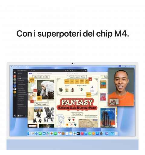 Apple iMac Apple M M4 59,7 cm (23.5") 4480 x 2520 Pixeles PC todo en uno 16 GB 256 GB SSD macOS Sequoia Wi-Fi 6E (802.11ax) Azul