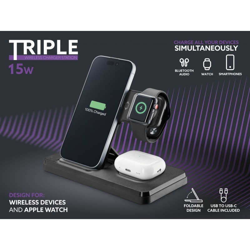 Cellularline Triple Station 3 in 1