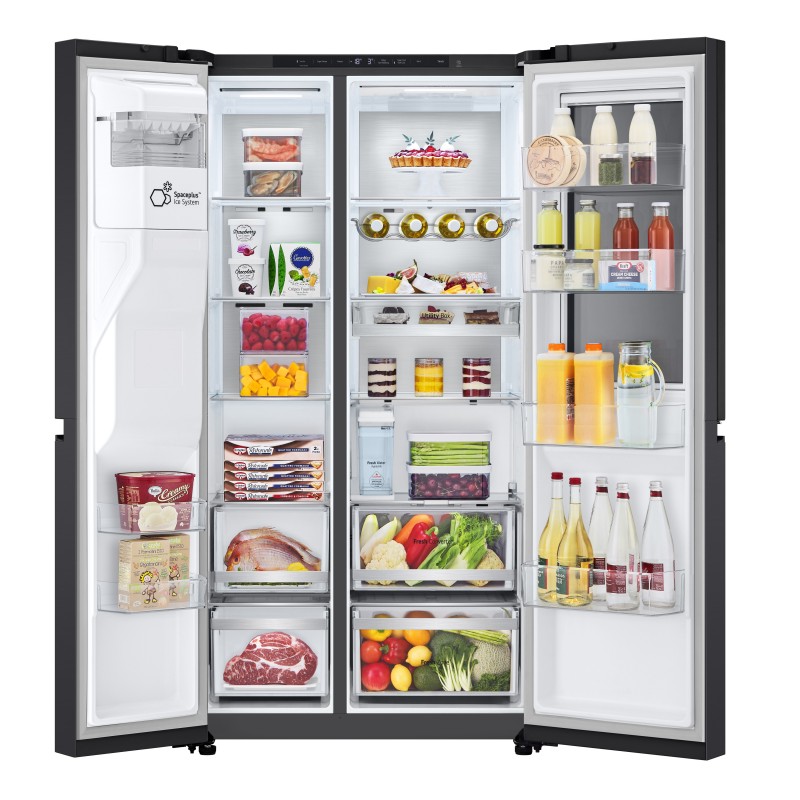 LG InstaView GSXE91EVAD side-by-side refrigerator Freestanding 628 L D Black