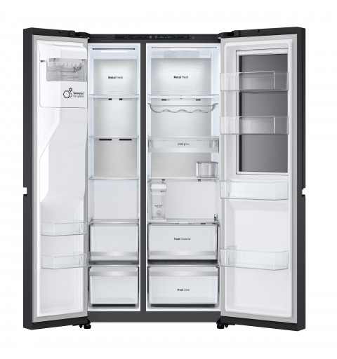 LG InstaView GSXE91EVAD frigo américain Pose libre 628 L D Noir