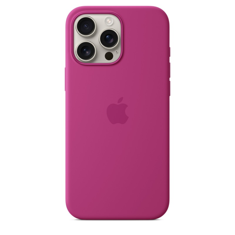 Apple Coque en silicone avec MagSafe pour iPhone 16 Pro Max - Fuchsia