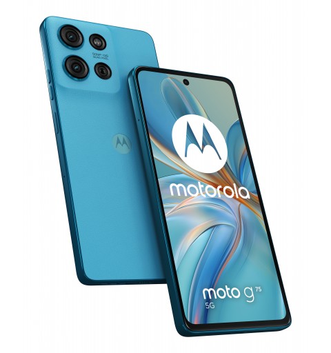 Motorola moto G75 5G 17,2 cm (6.78") Double SIM hybride Android 14 USB Type-C 8 Go 256 Go 5000 mAh Bleu