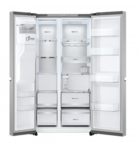 LG GSLE91MBAC side-by-side refrigerator Freestanding 628 L C Metallic