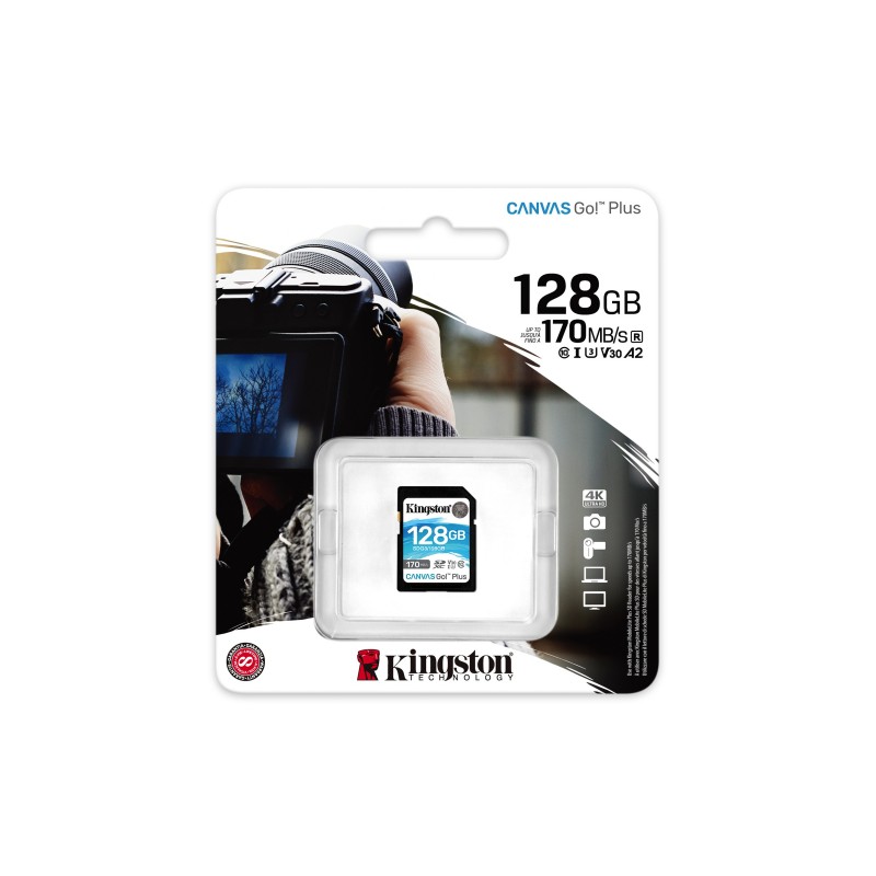 Kingston Technology Canvas Go! Plus 128 GB SD UHS-I Clase 10