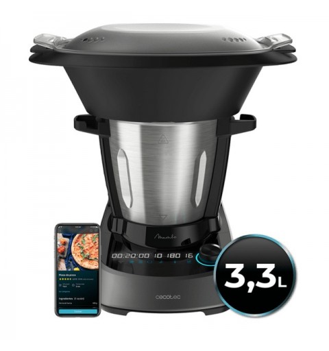 Cecotec 04341 robot da cucina 1600 W 3,3 L Nero, Acciaio inox Bilance incorporate