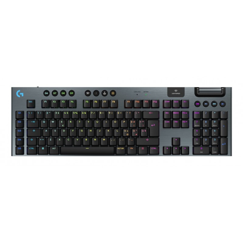 Logitech G G915 X LIGHTSPEED keyboard Gaming USB + RF Wireless + Bluetooth QWERTY Italian Black