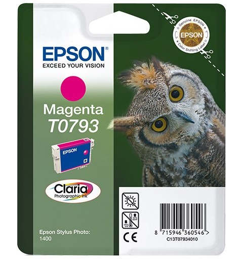 Epson Owl Singlepack Magenta T0793 Claria Photographic Ink