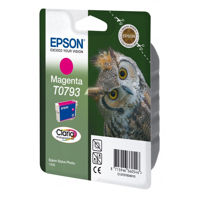 Epson Owl Singlepack Magenta T0793 Claria Photographic Ink