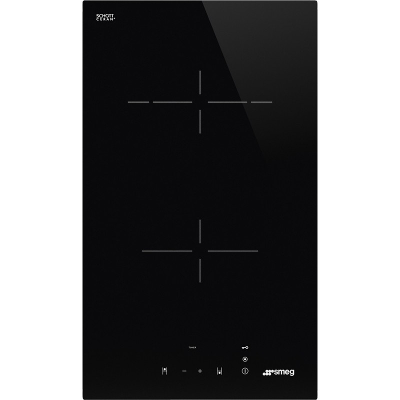 Smeg Universal SE232TD1 piano cottura Nero Da incasso 30 cm Ceramica 2 Fornello(i)