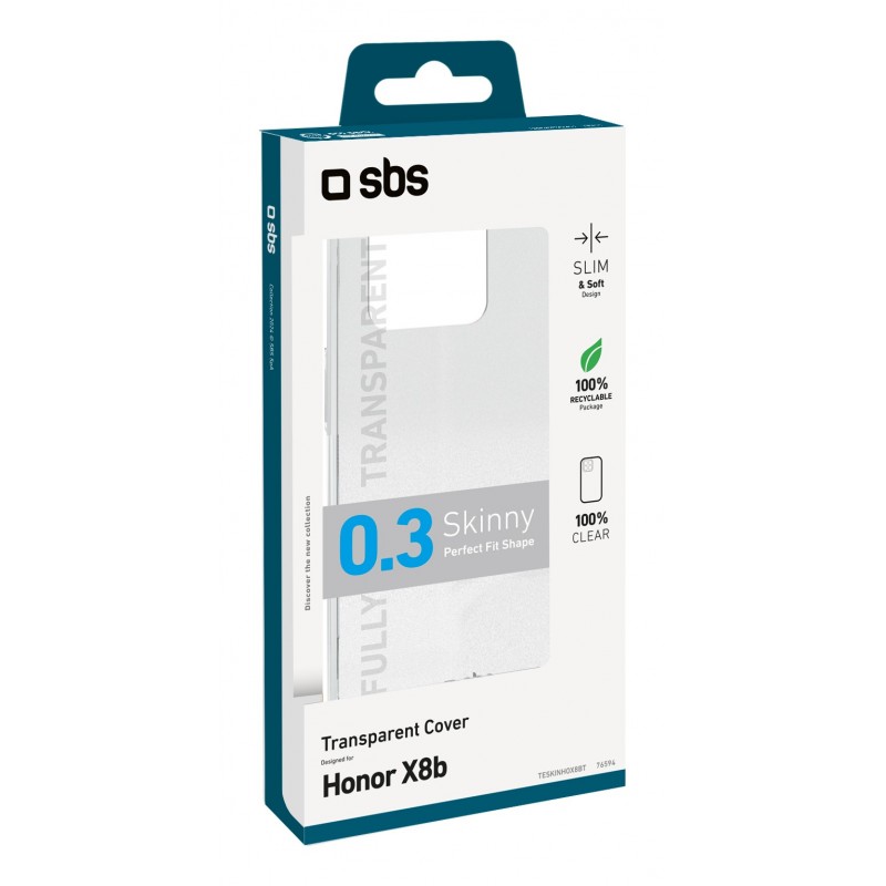 SBS TESKINHOX8BT coque de protection pour téléphones portables 17 cm (6.7") Transparent